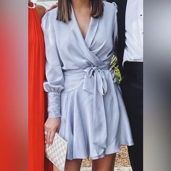 Zimmermann wrap dress in purple Size 0 - Picture 2 of 3